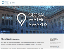 Tablet Screenshot of globalwaterawards.com